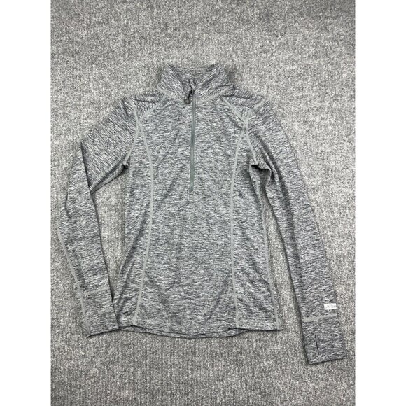 Terramar Half Zip Pullover Women's Small Gray Space Dye Long Sleeve Active Shirt - Picture 1 of 5